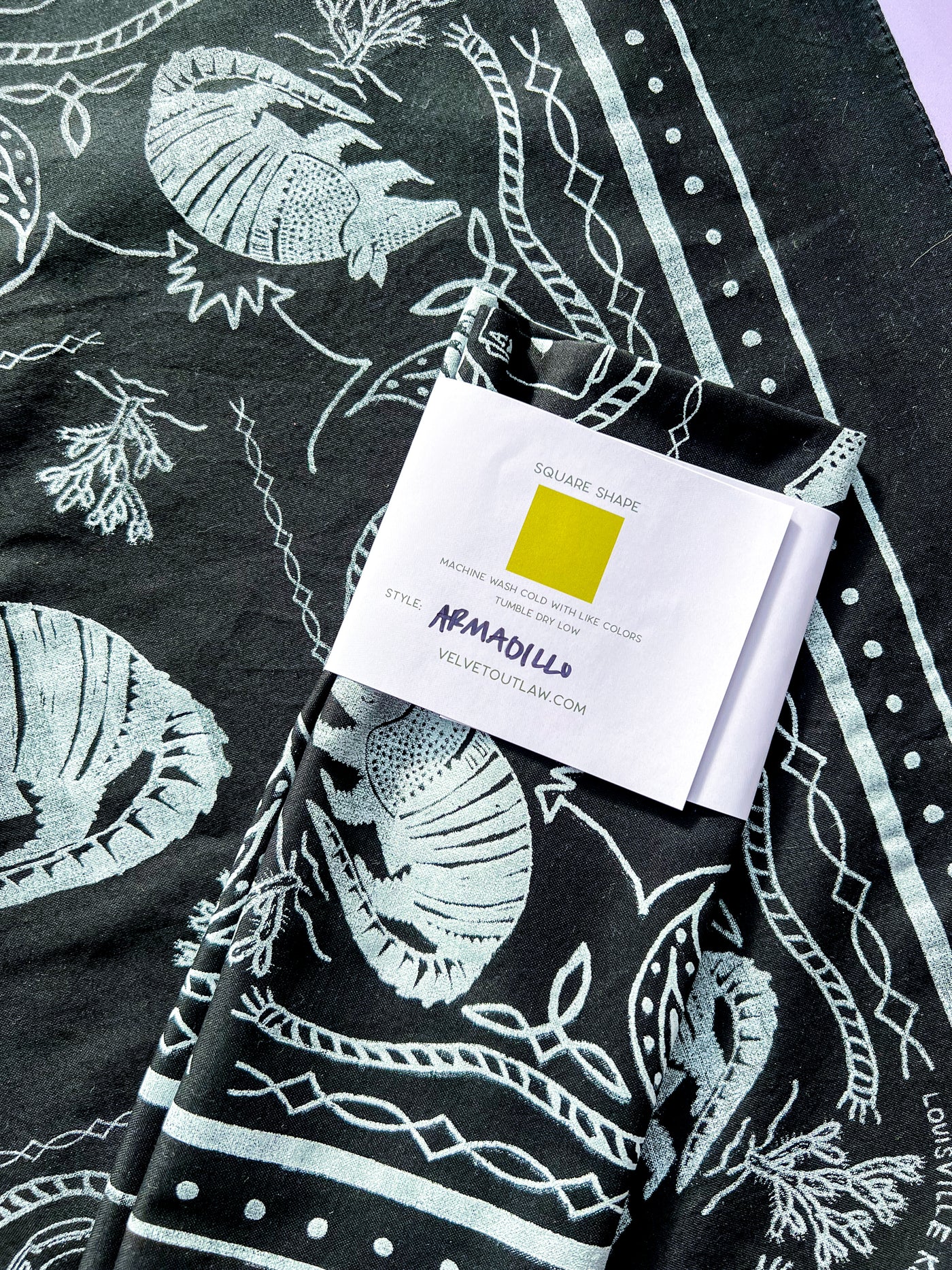 Armadillo Cotton Bandana - Multiple Colors