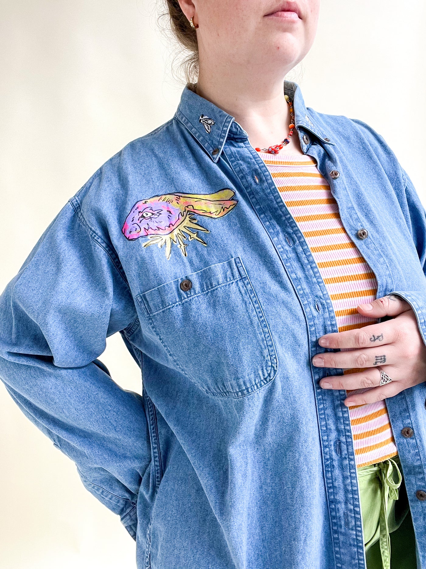 Painted Denim Shirt