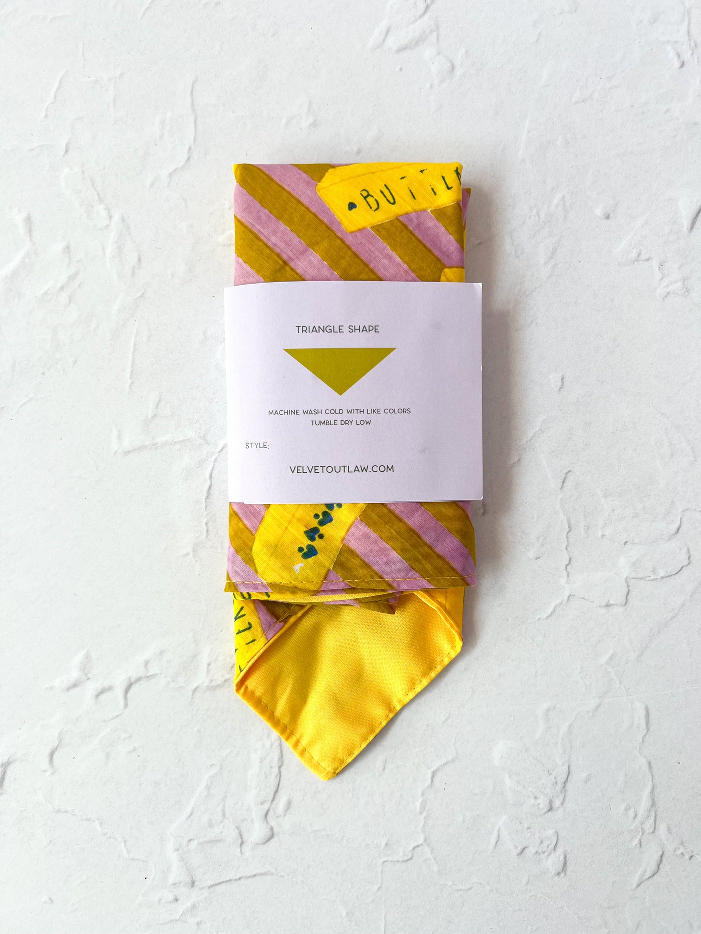 Butter Bandana Chartreuse and Pink