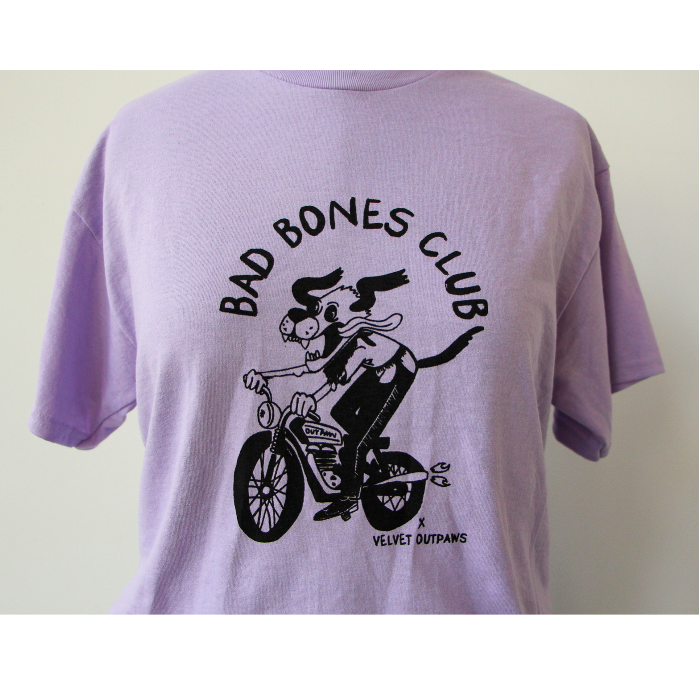 “Bad Bones Club”  cropped shirt