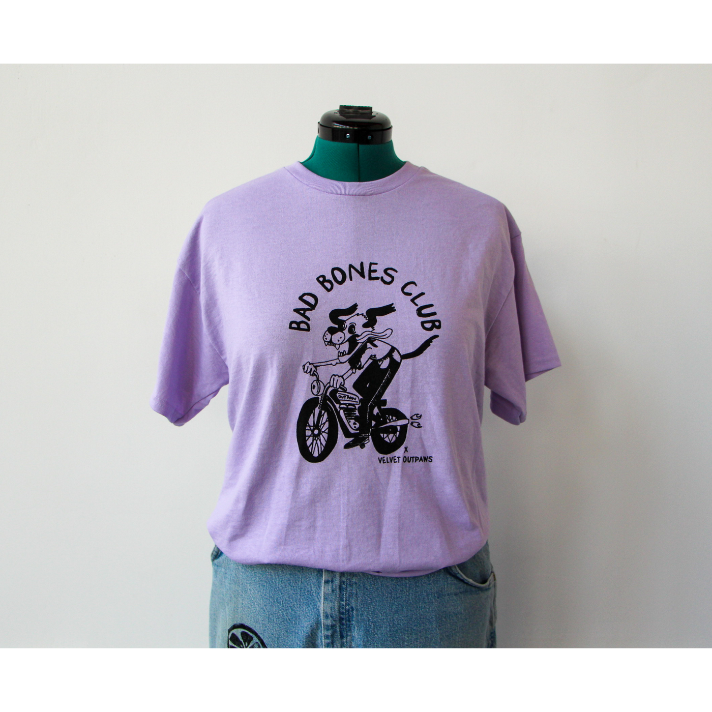 “Bad Bones Club”  cropped shirt