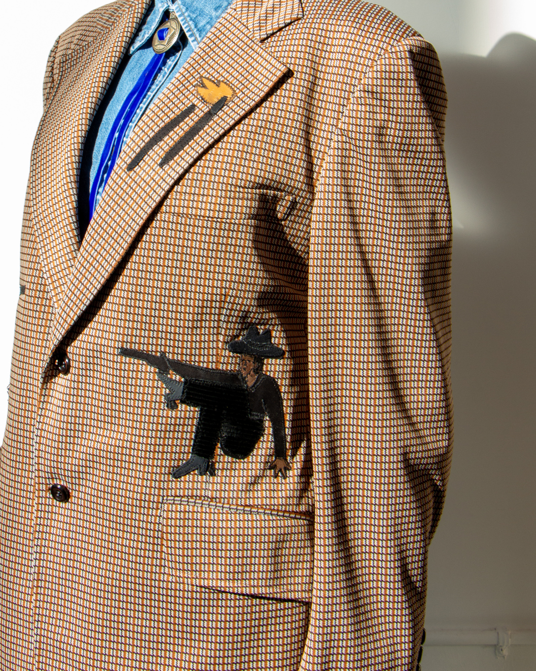 Upcycled Vintage Western Cowboy Blazer L