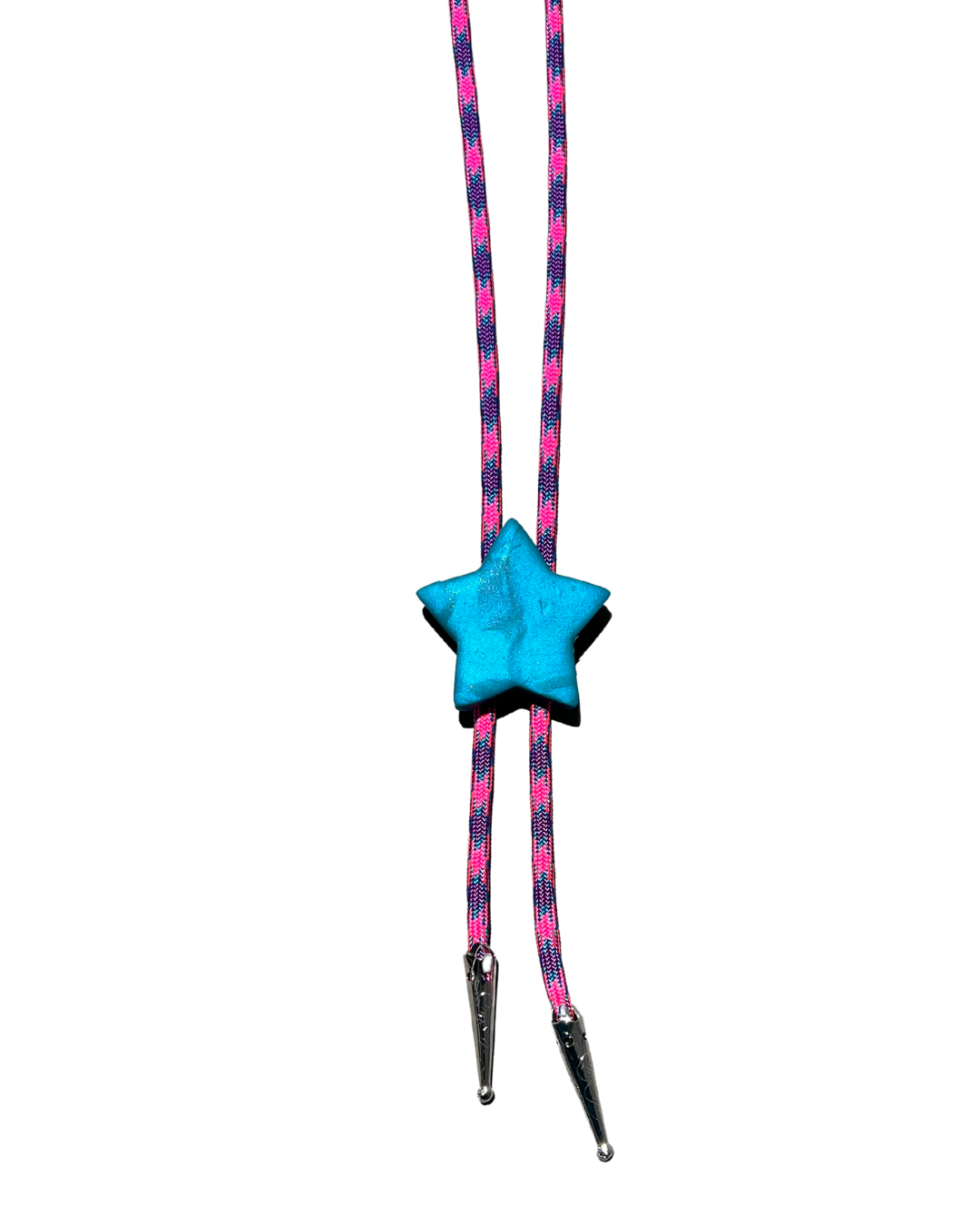 Blue Star Purple Rainbow Cord Bolo Tie