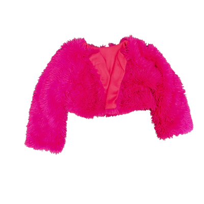 Pink Fuzzy Crop Jacket