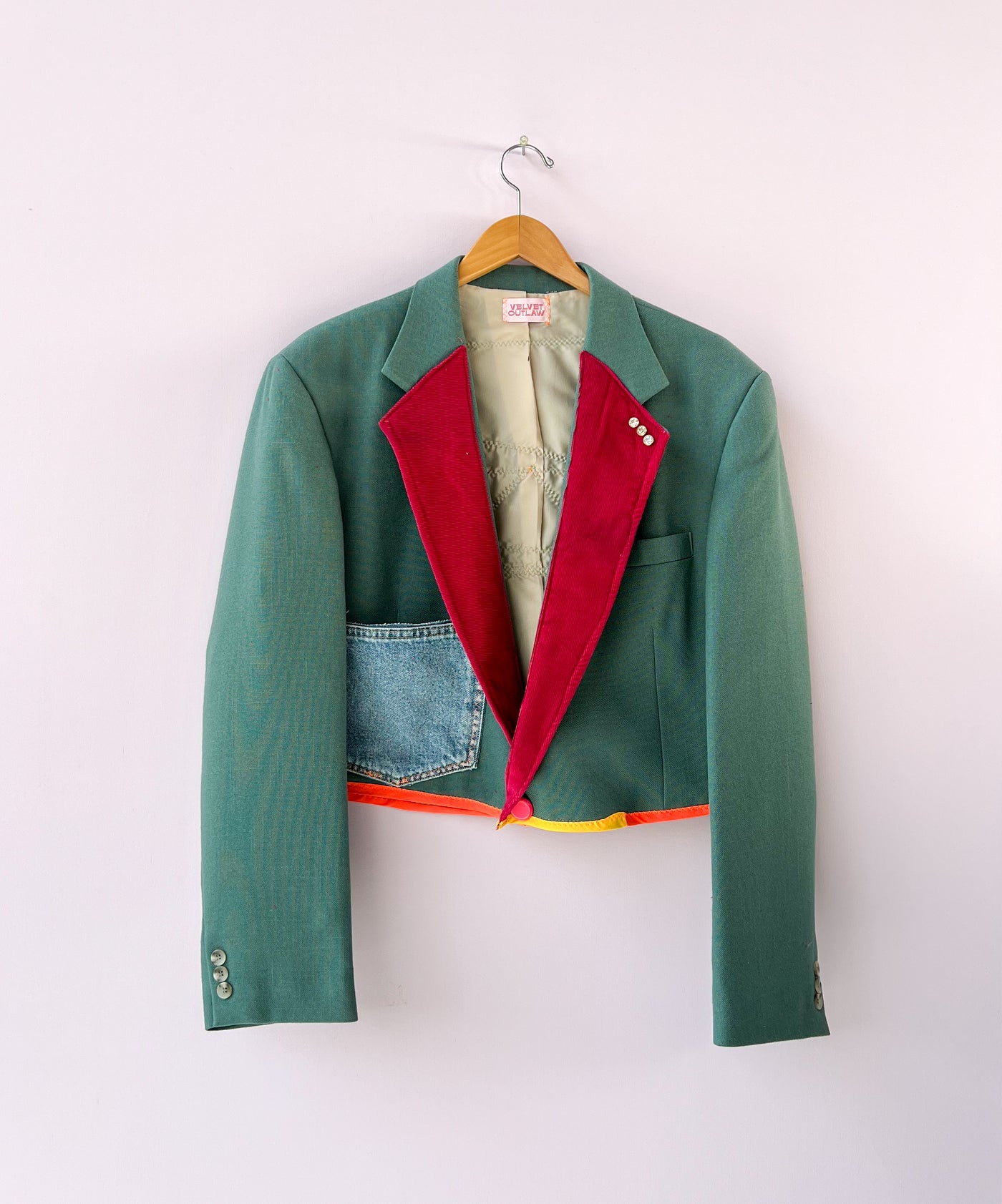 Abstract Maximalist Fringe Blazer - Large