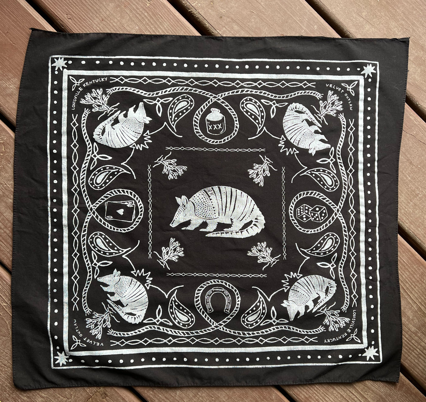 Armadillo Cotton Bandana - Multiple Colors