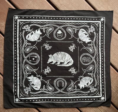 Armadillo Cotton Bandana - Multiple Colors