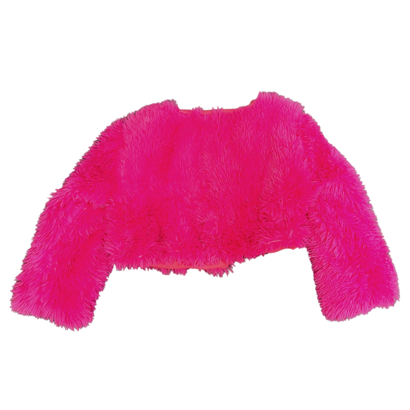Pink Fuzzy Crop Jacket