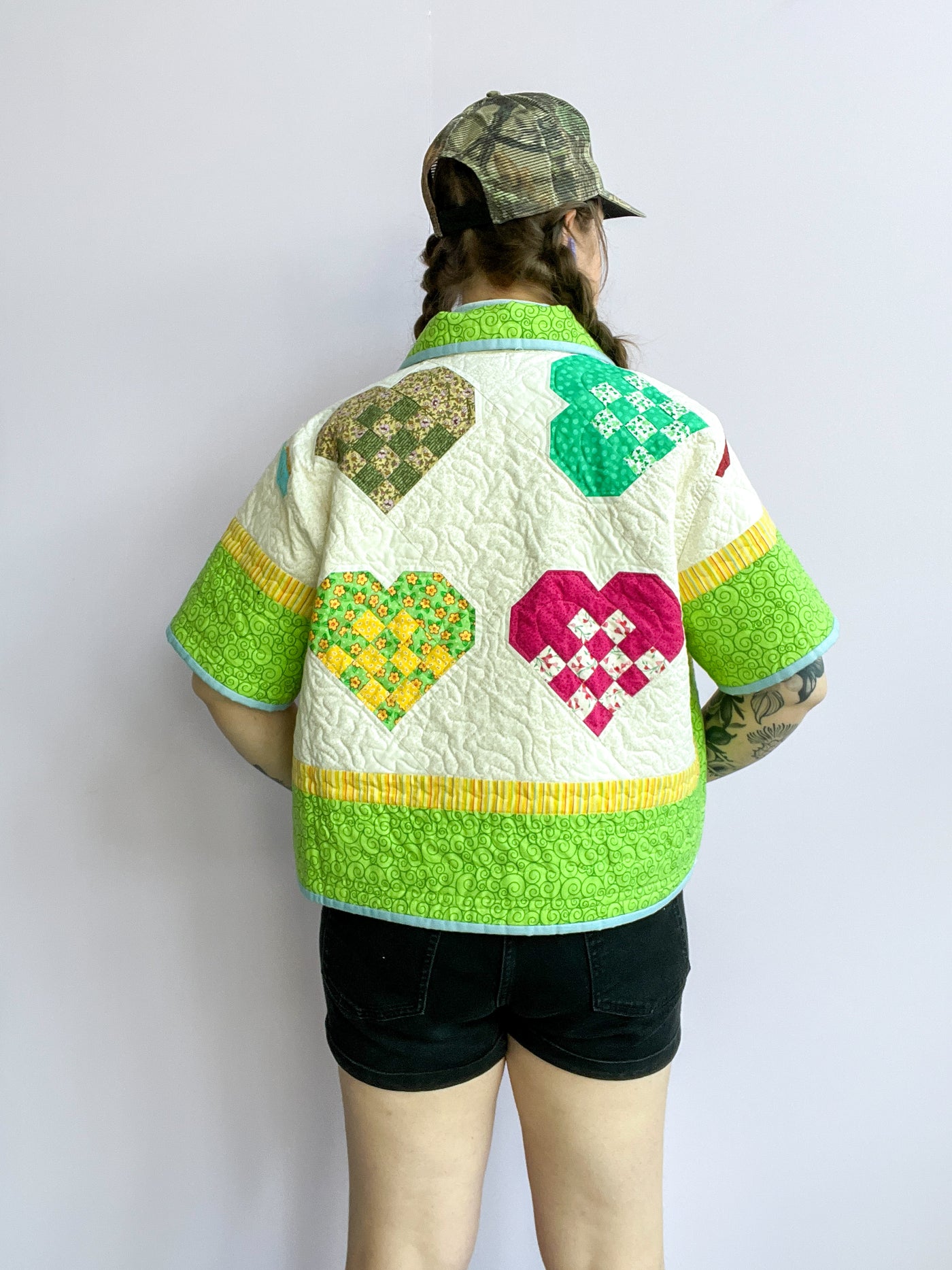 Quilted Short Sleeve Top/Jacket XL