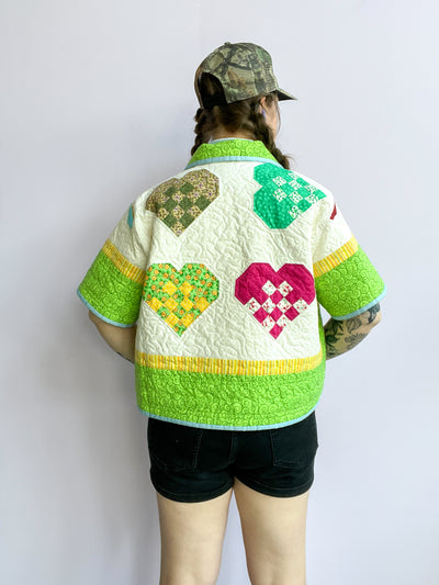 Quilted Short Sleeve Top/Jacket XL