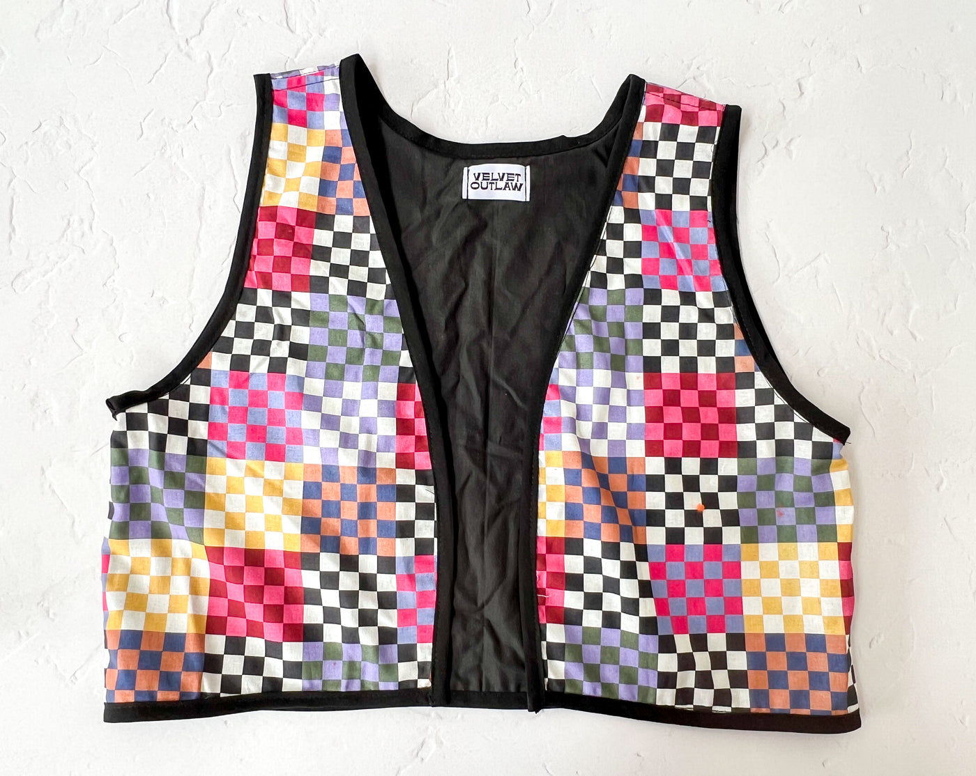 Rainbow Checkered Vest S/M