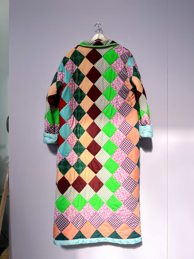 Long Maximalist Quilted Coat 2X