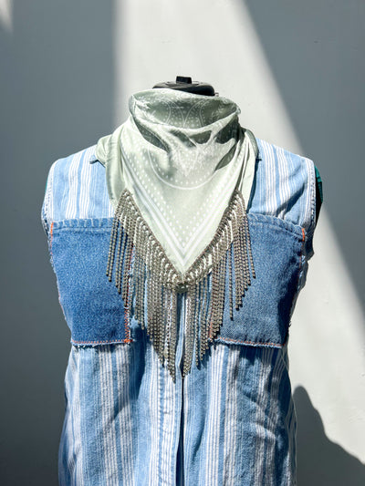 Rhinestone Satin Bandana - MULTIPLE COLORS