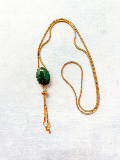Gemstone Western Bolo Tie - MULTIPLE STONE COLORS
