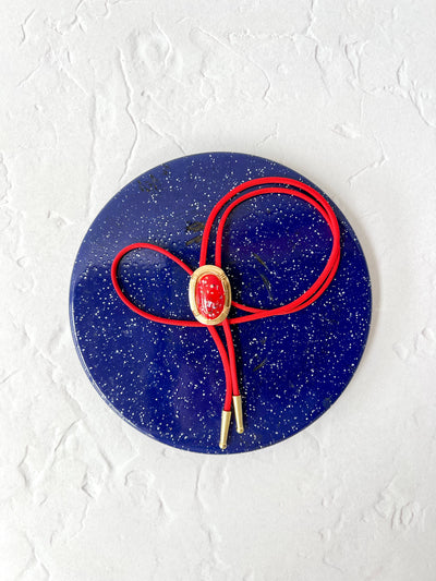 Red Upcycled Bolo Tie