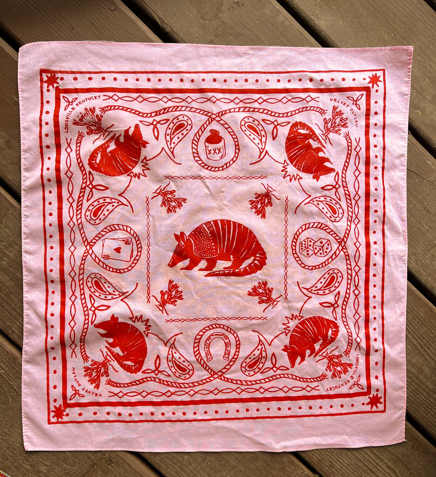 Armadillo Cotton Bandana - Multiple Colors
