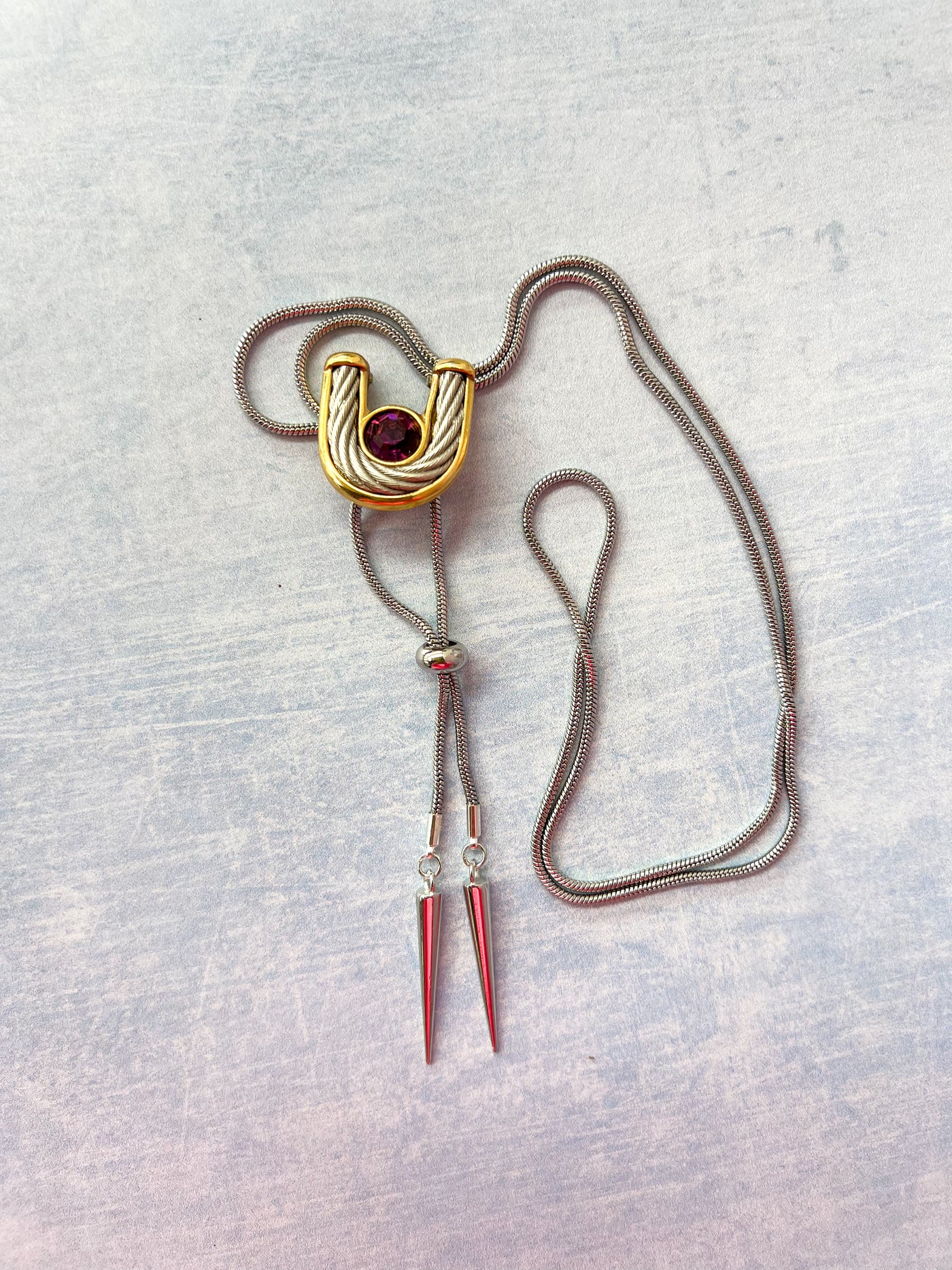 Lucky Horseshoe Mixed Metals Bolo Tie