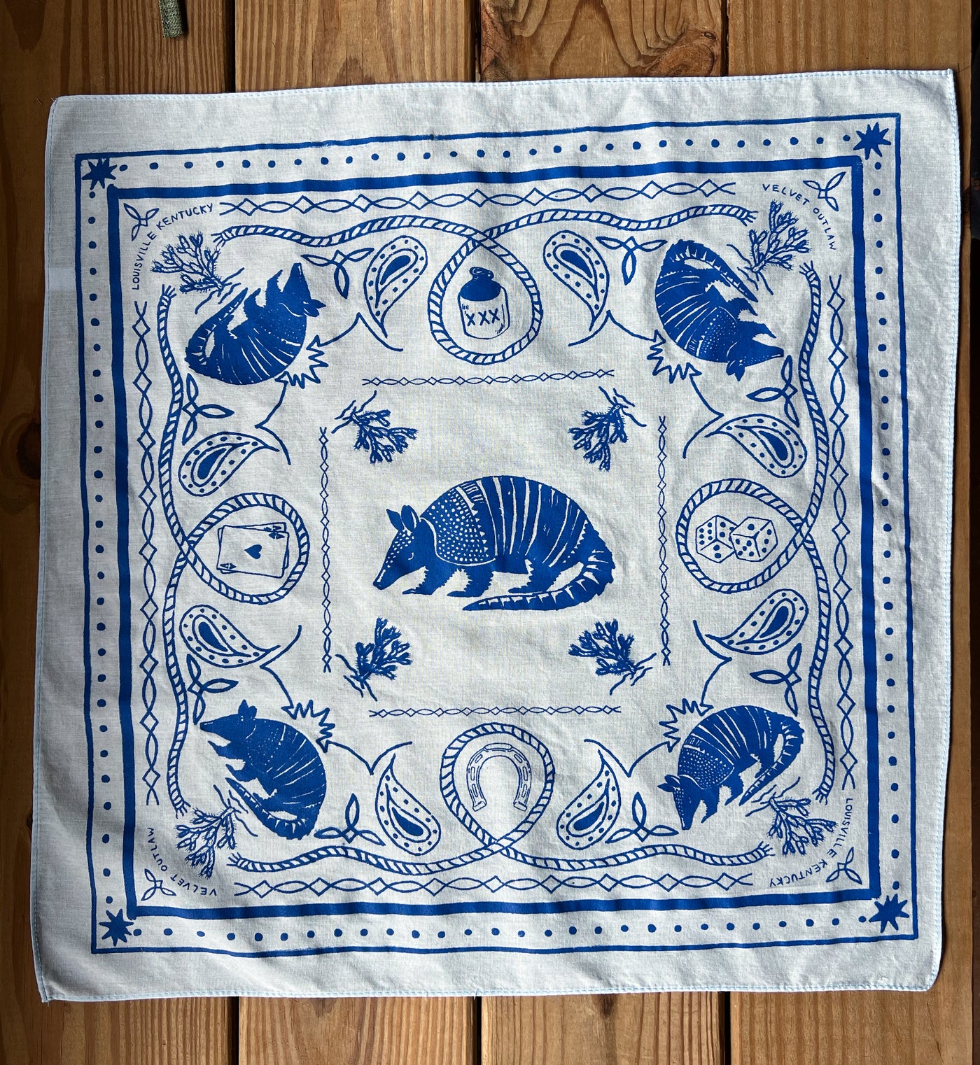 Armadillo Cotton Bandana - Multiple Colors