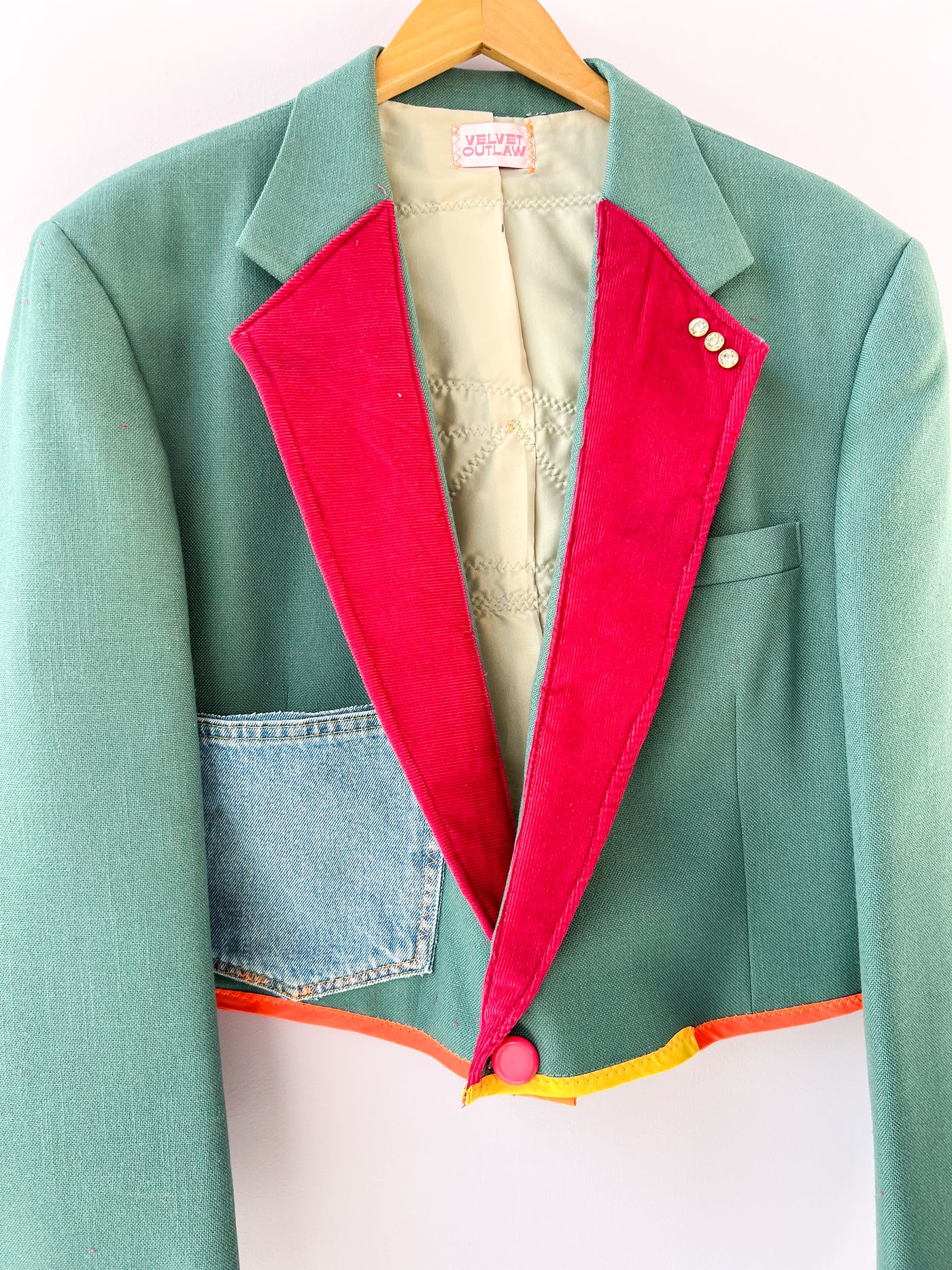 Abstract Maximalist Fringe Blazer - Large