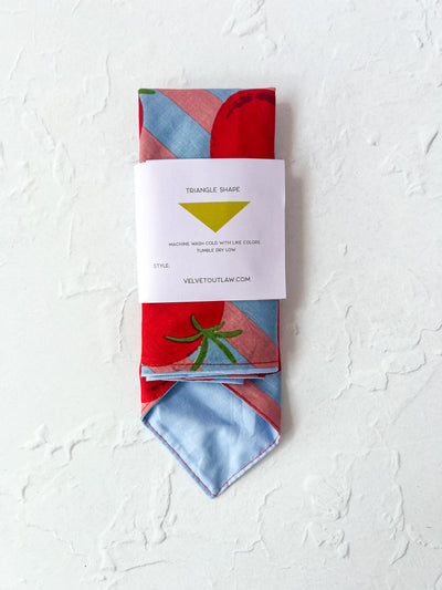 Tomato Bandana Blue & Pink