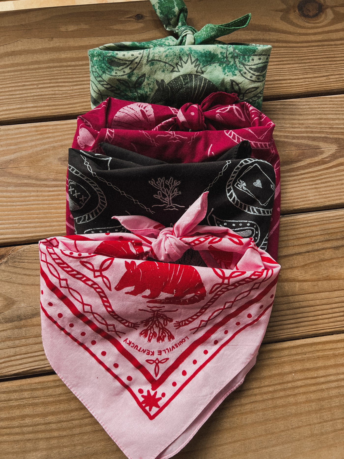 Armadillo Cotton Bandana - Multiple Colors