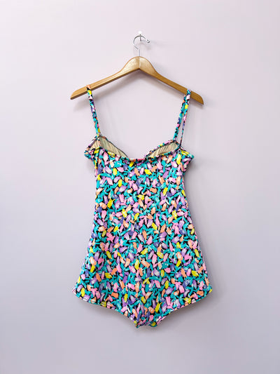 Retro Neon One Piece Bathing Suit