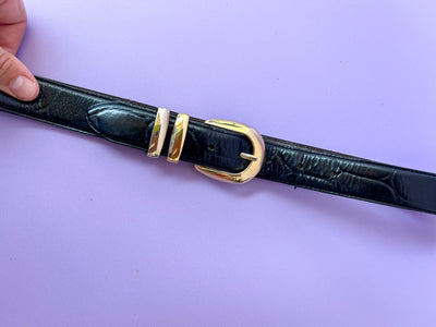 Black Leather Belt