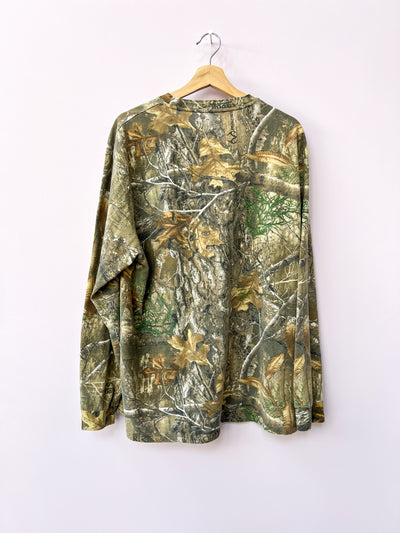 Camo Trout Chain Stitch Long Sleeve Tee XL