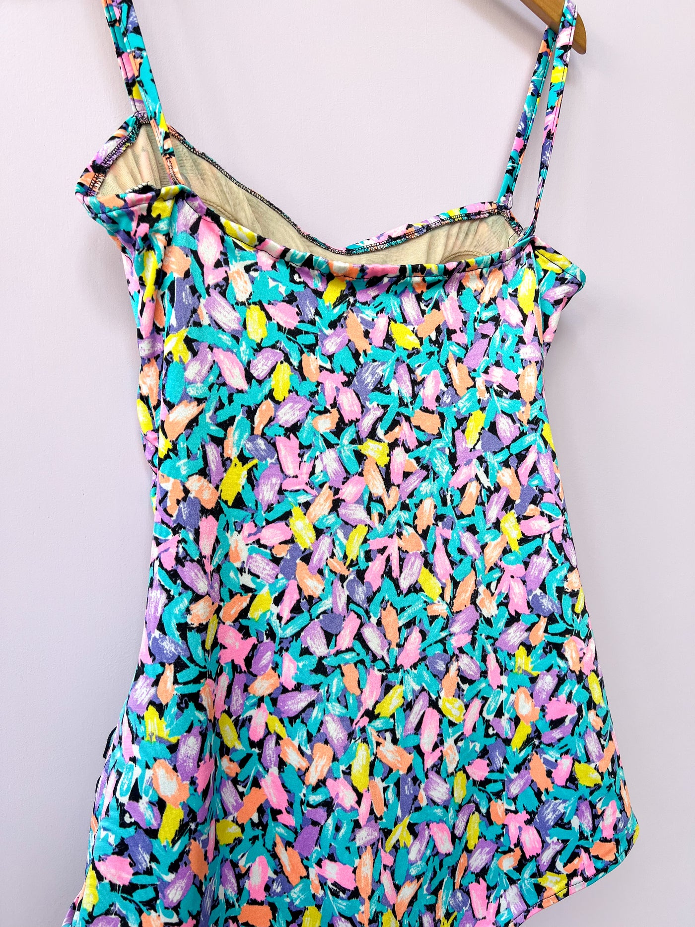 Retro Neon One Piece Bathing Suit