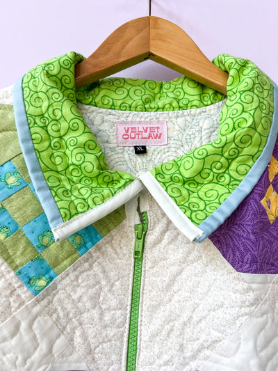 Quilted Short Sleeve Top/Jacket XL