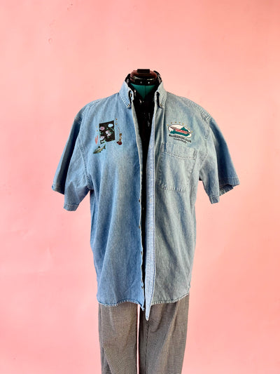 Denim Upcycled Shirt L/XL