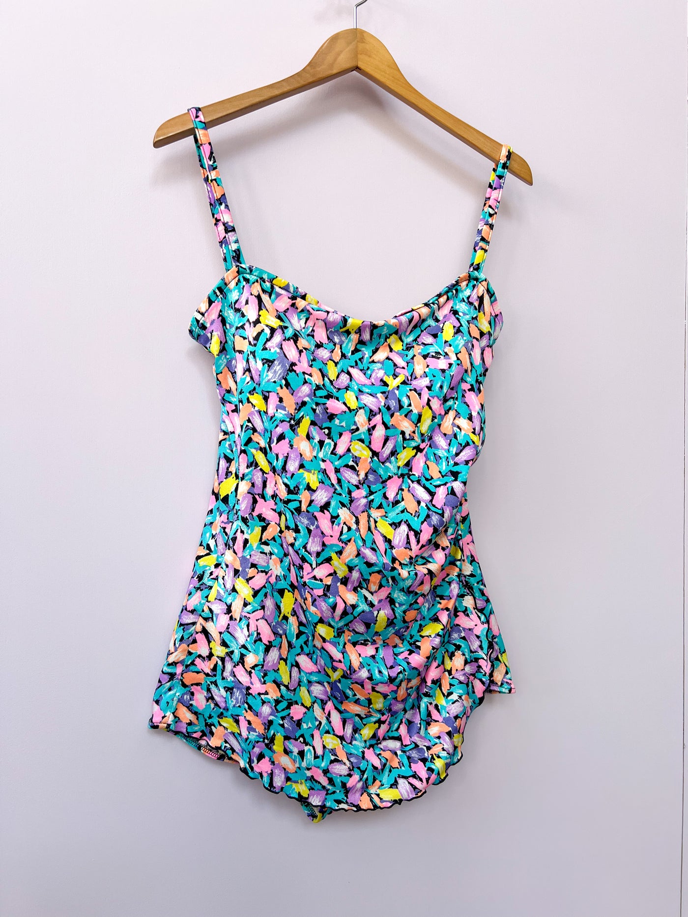 Retro Neon One Piece Bathing Suit