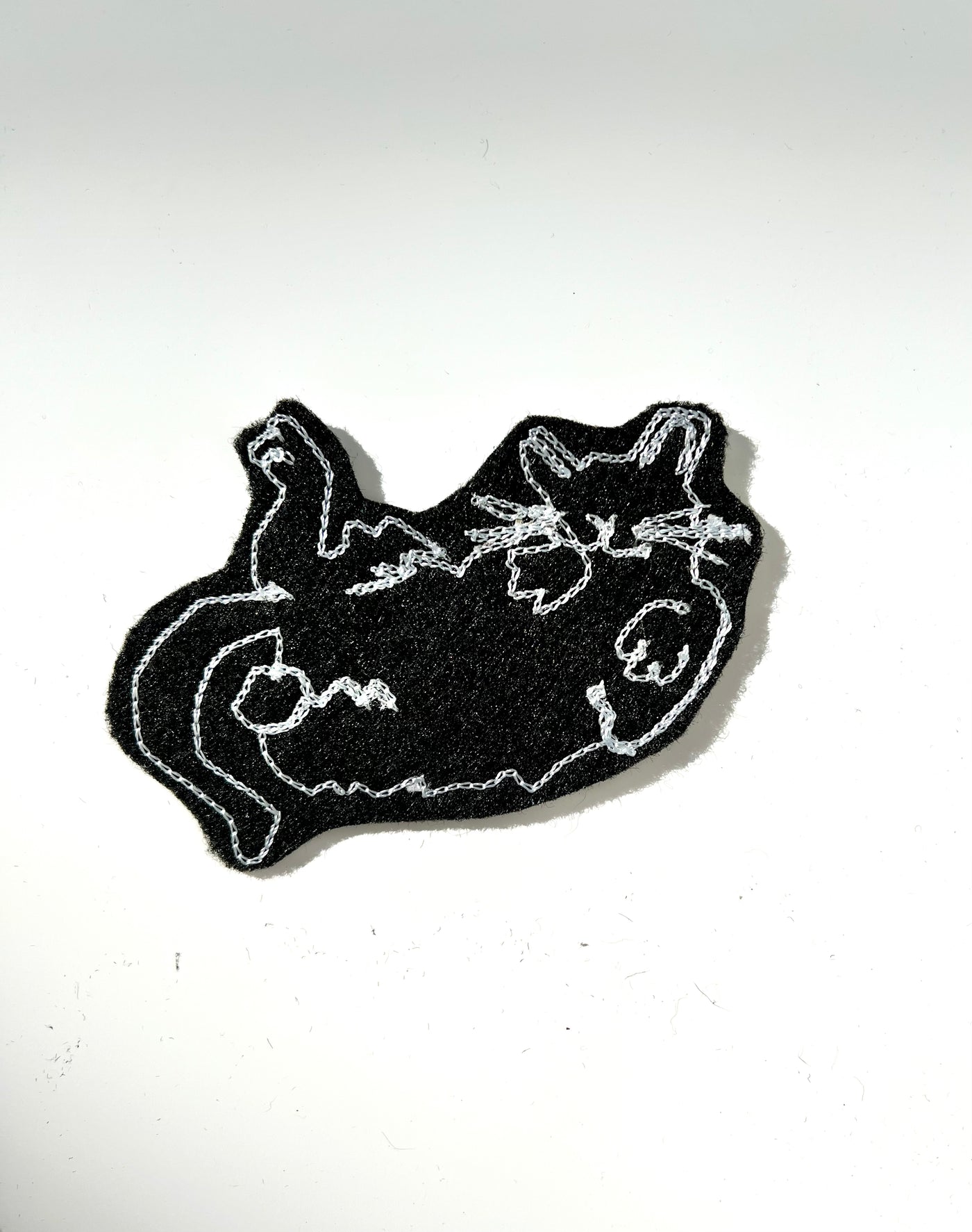 Black Cat Chainstitch Iron On Patch