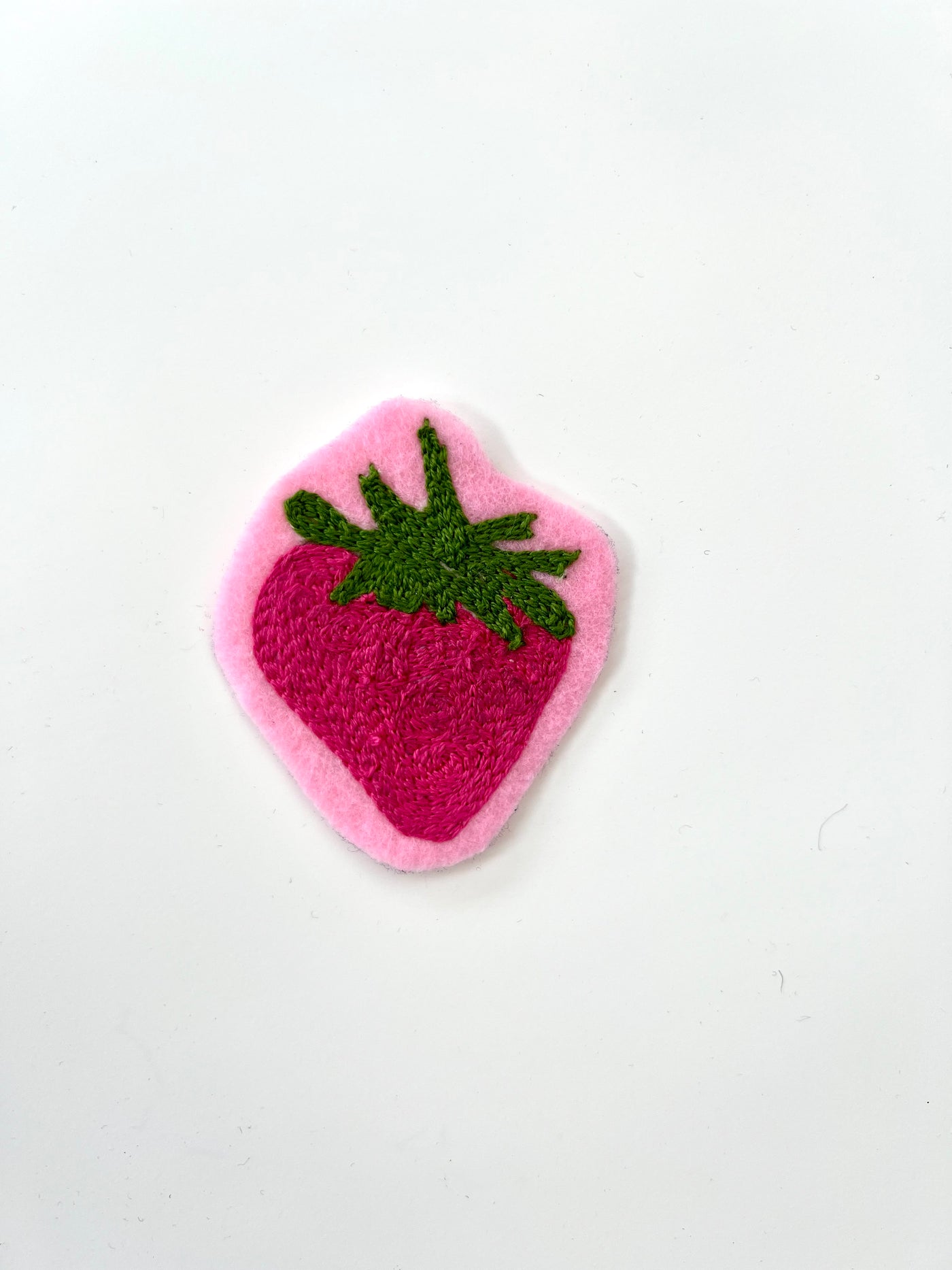 Small Strawberry Chainstitch Iron On Patch