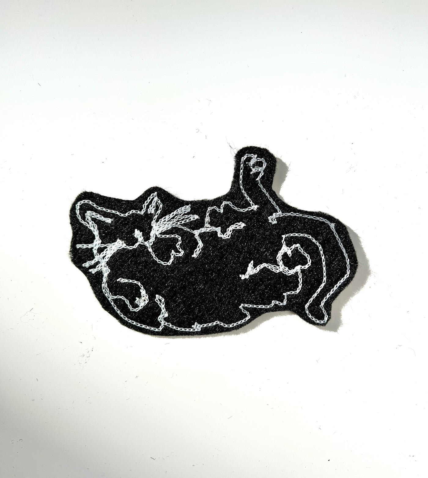 Black Cat Chainstitch Iron On Patch