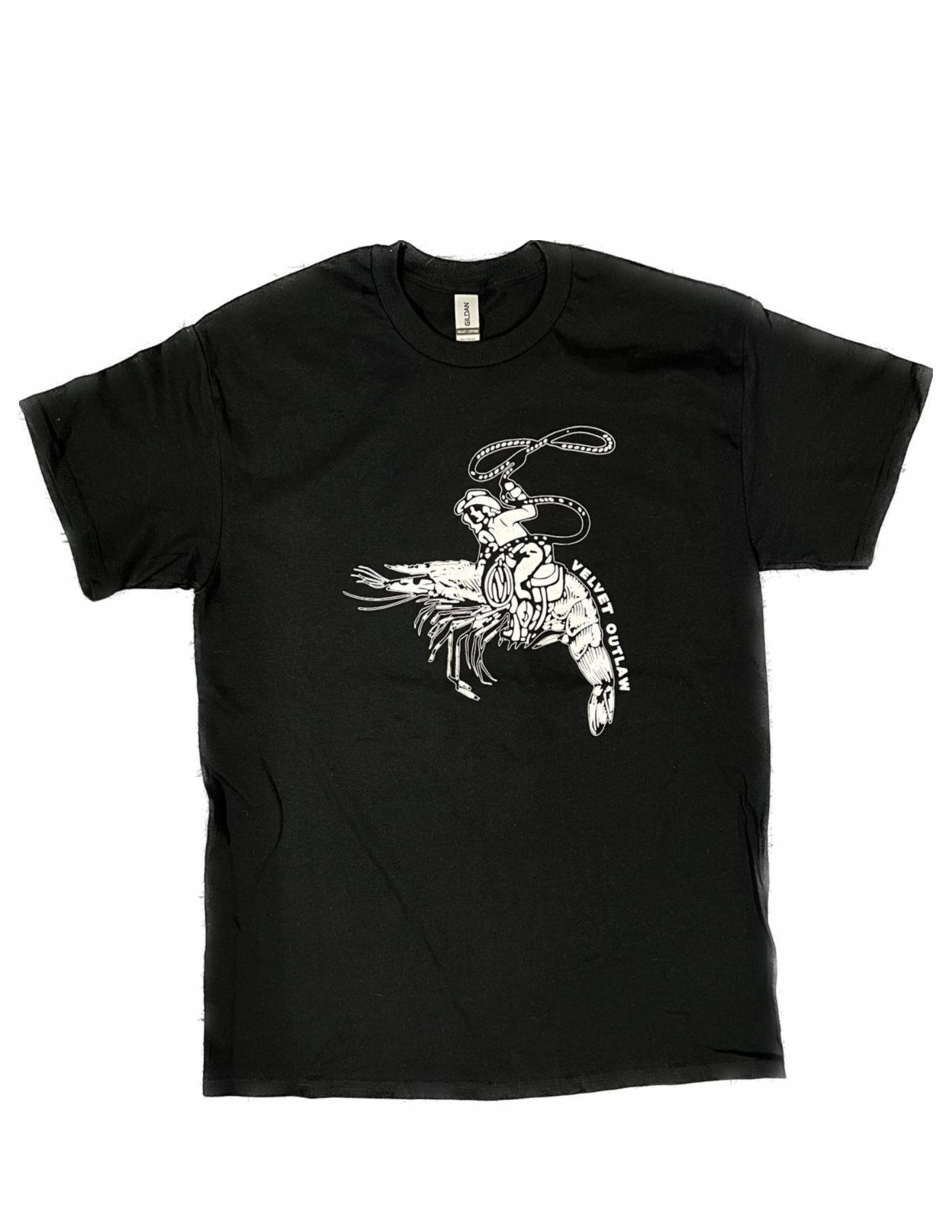 Limited Edition 2023 Velvet Outlaw Shrimp Cowgirl T-shirt
