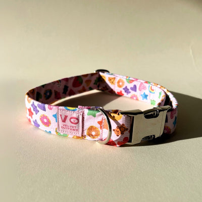 Rainbow Candy Party Dog Collar