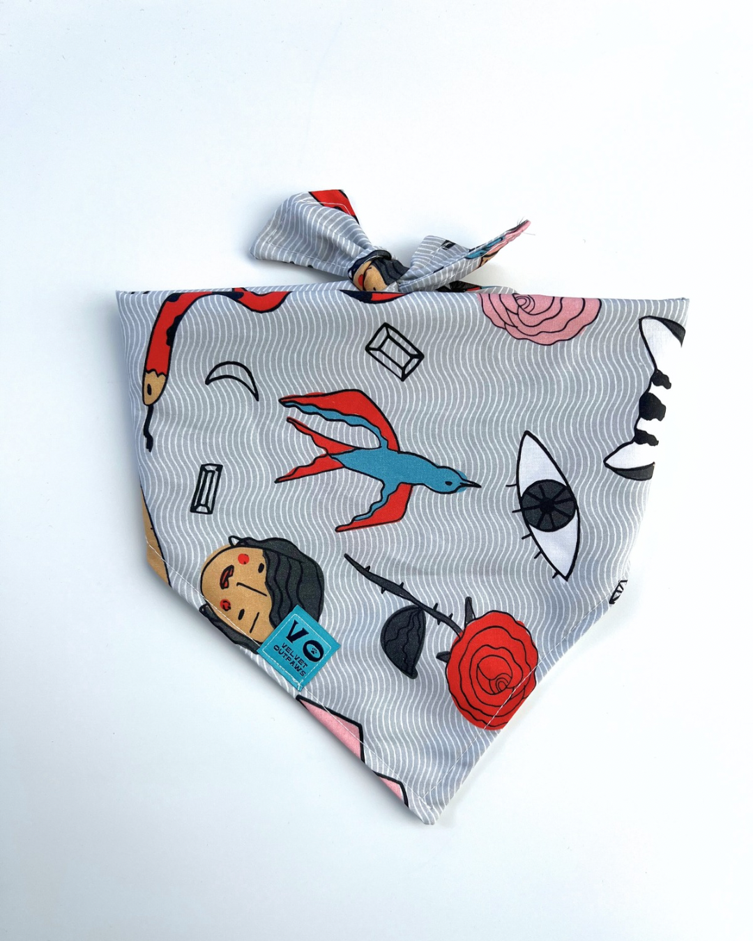 Tattoo Sailor Jane Style Anti Valentines Day Pet Bandana