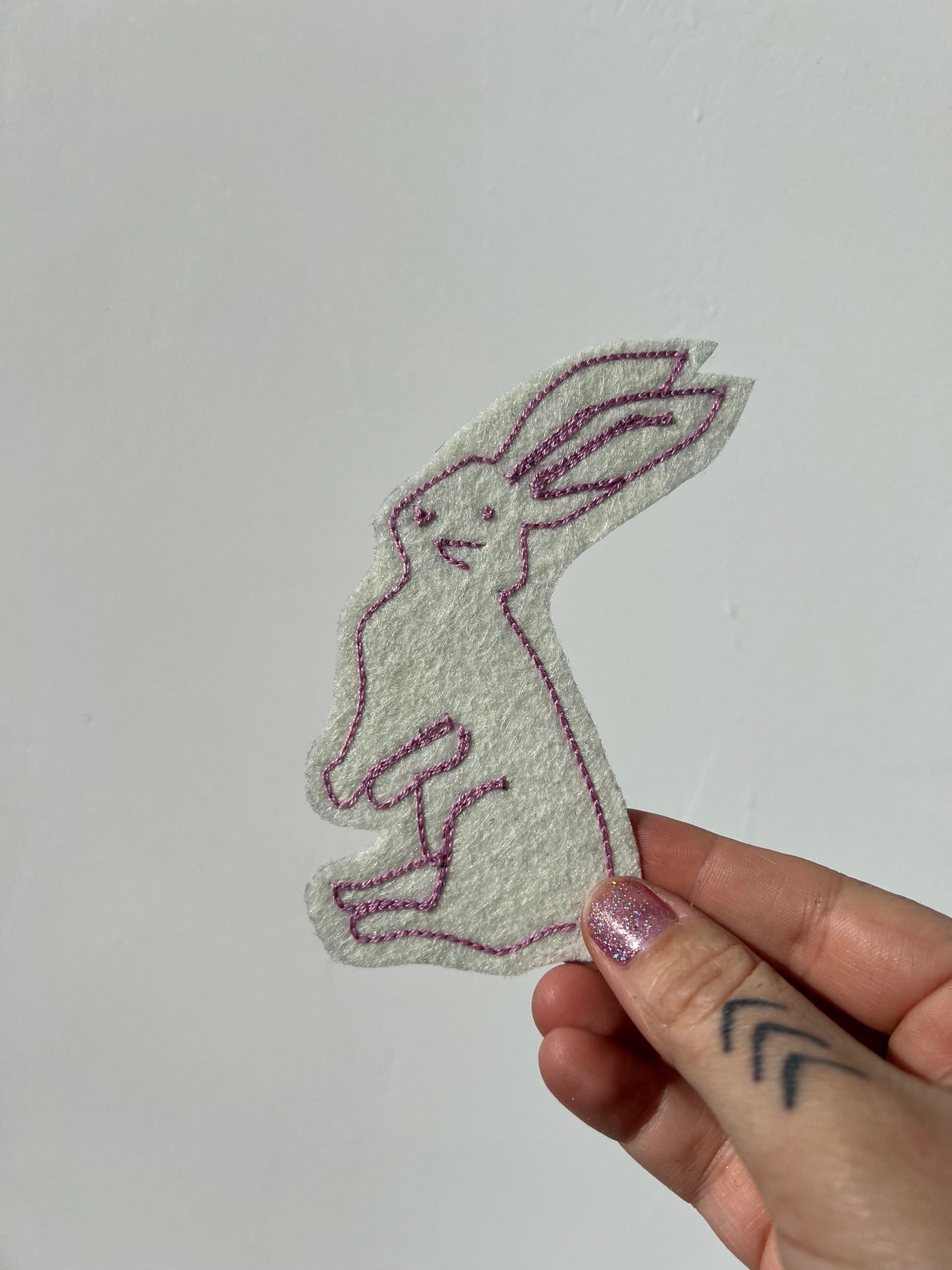 Bunny Chainstitch Iron On Patch