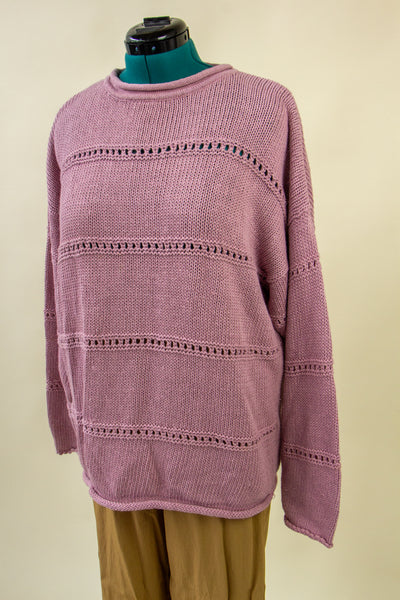 Dusty Pink Cozy Knit Sweater