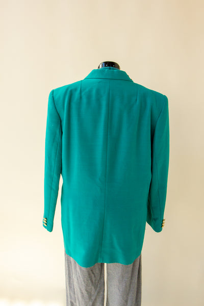 Teal Rhinestone Blazer XL