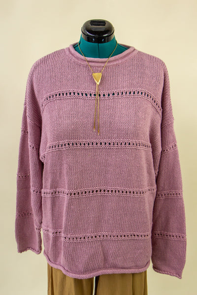 Dusty Pink Cozy Knit Sweater