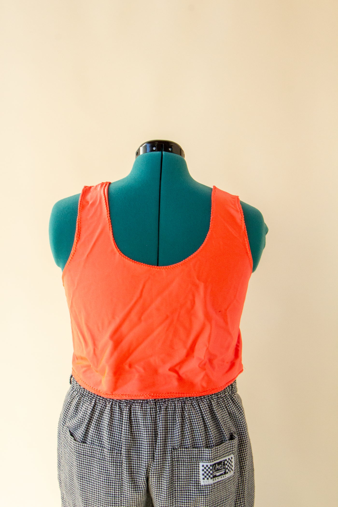 Coral Spandex Crop Top