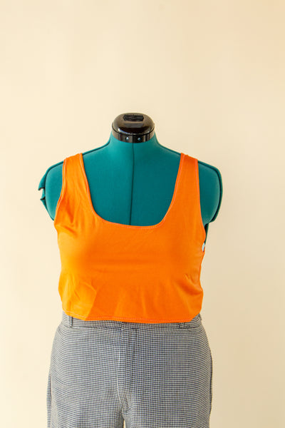 Orange Spandex Crop Top L