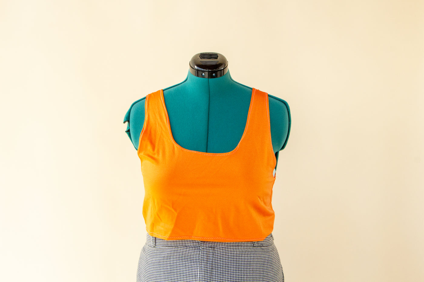 Orange Spandex Crop Top L