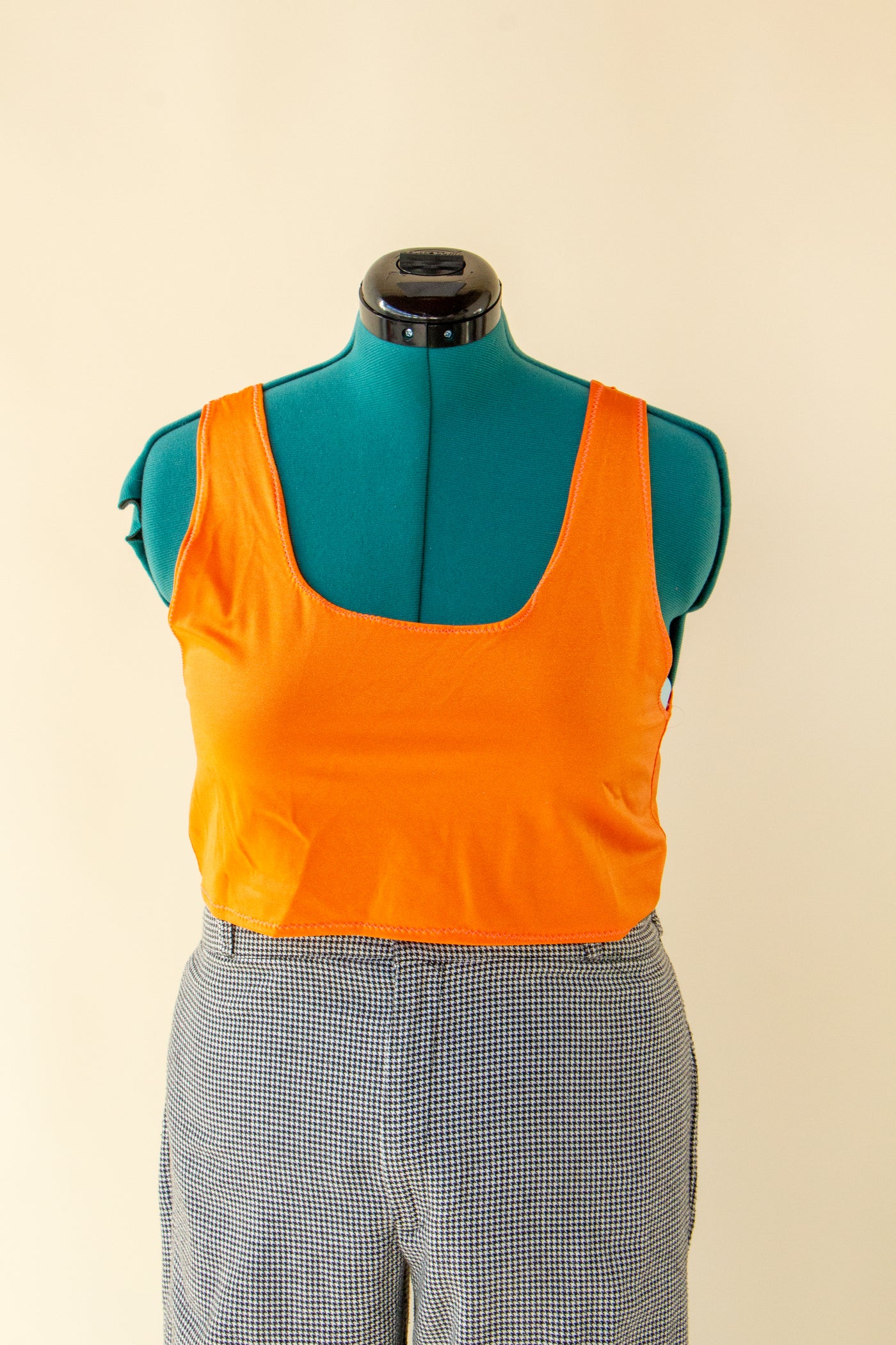 Orange Spandex Crop Top L