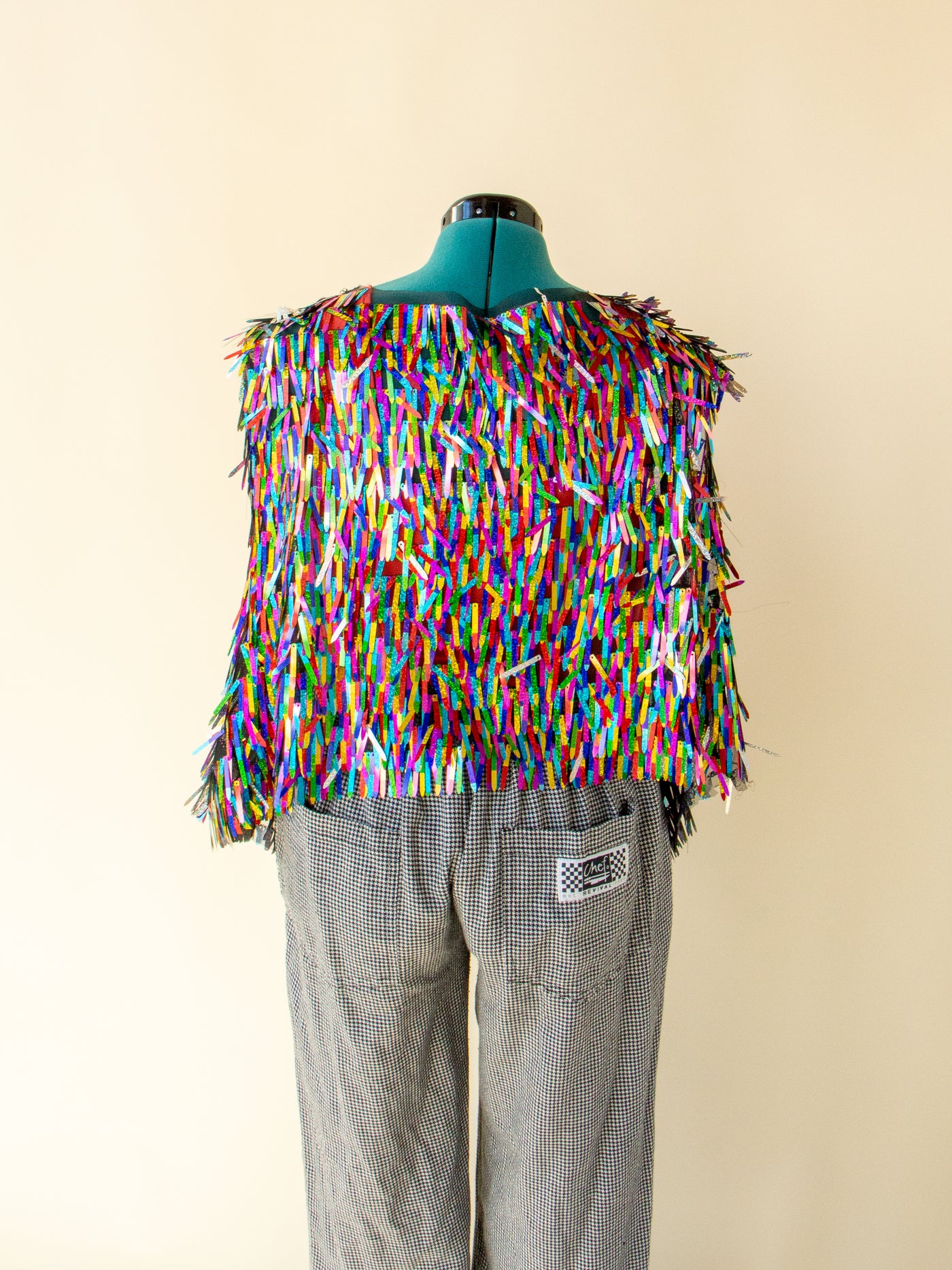 Rainbow Long Fringe Pride Vest XL/2X