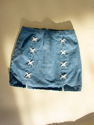 Y2K Denim Mini Skirt S/M