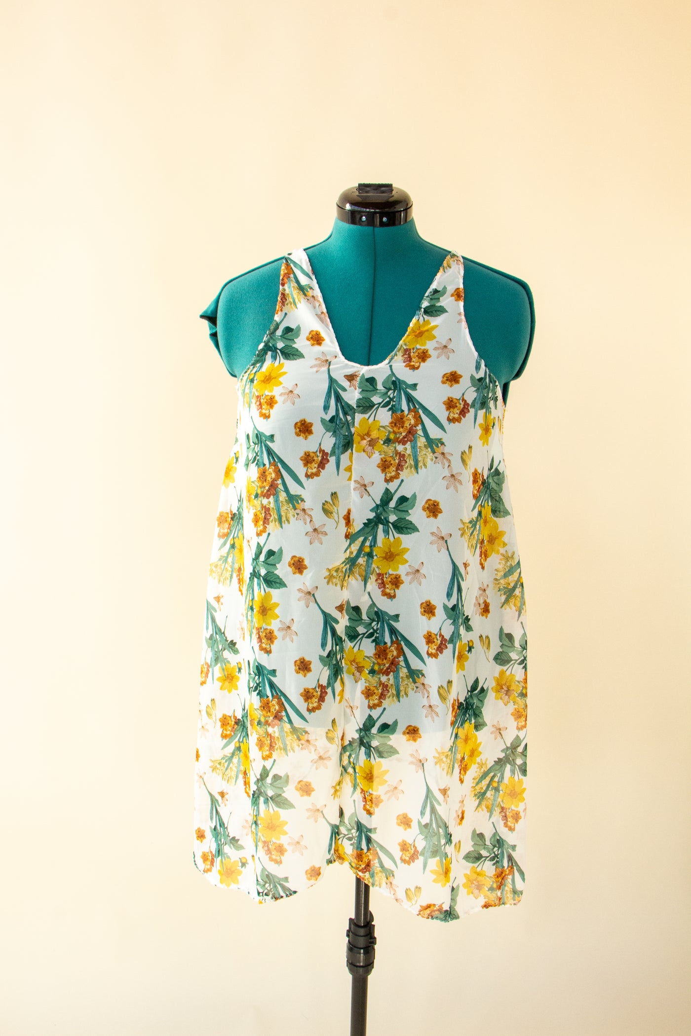 Sheer Daffodil Upcycled Dress S