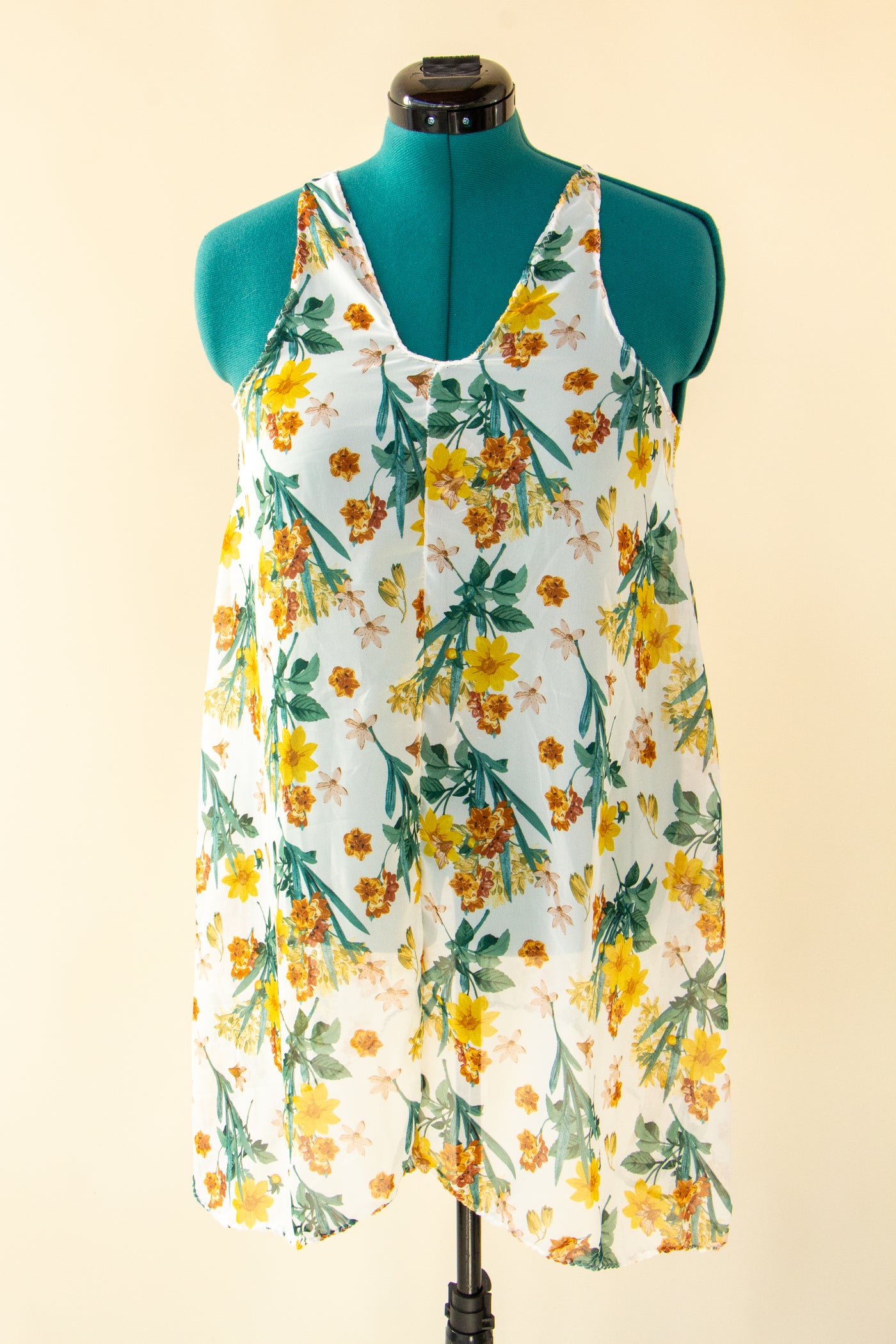 Sheer Daffodil Upcycled Dress S